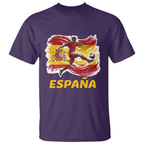 Spain Espana Soccer Football Fan Spanish Flag T Shirt TS14 Purple Print Your Wear
