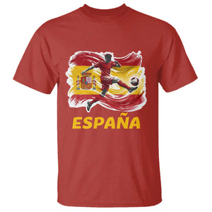 Spain Espana Soccer Football Fan Spanish Flag T Shirt TS14 Red Print Your Wear