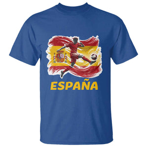 Spain Espana Soccer Football Fan Spanish Flag T Shirt TS14 Royal Blue Print Your Wear