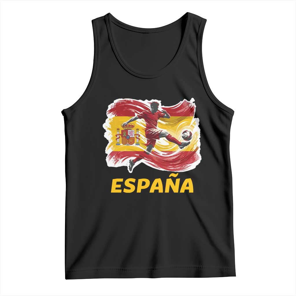 Spain Espana Soccer Football Fan Spanish Flag Tank Top TS14 Black Print Your Wear