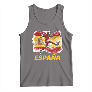 Spain Espana Soccer Football Fan Spanish Flag Tank Top TS14 Deep Heather Print Your Wear