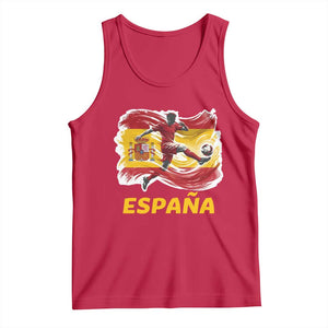 Spain Espana Soccer Football Fan Spanish Flag Tank Top TS14 Red Print Your Wear