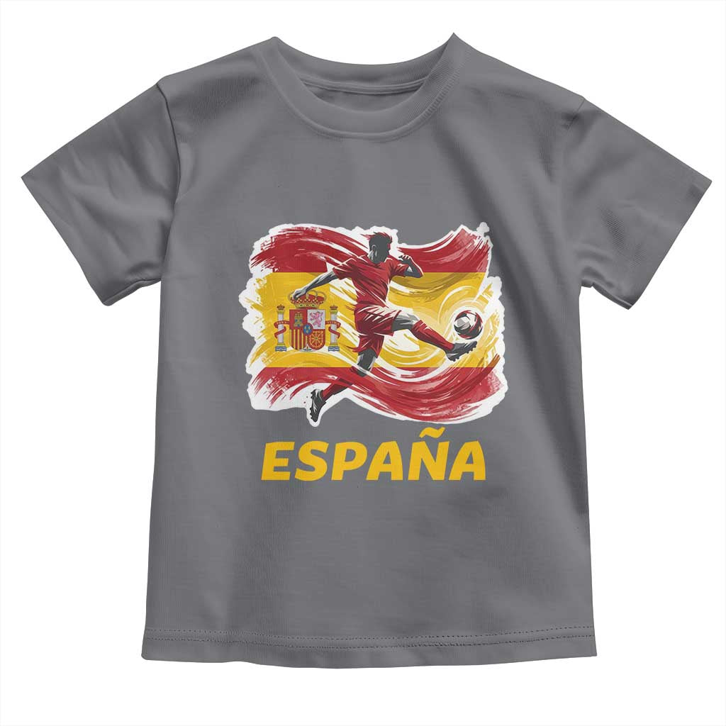 Spain Espana Soccer Football Fan Spanish Flag Toddler T Shirt TS14 Charcoal Print Your Wear