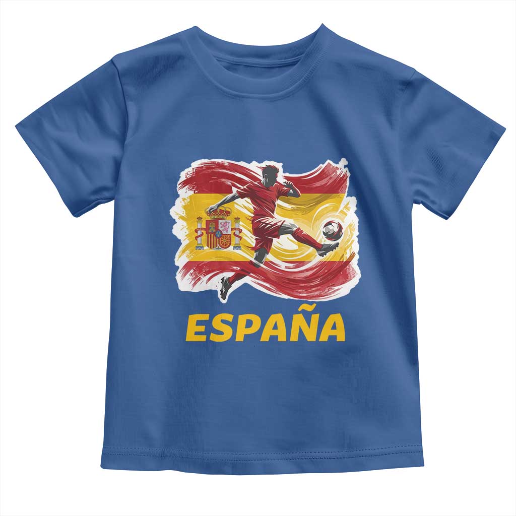 Spain Espana Soccer Football Fan Spanish Flag Toddler T Shirt TS14 Royal Blue Print Your Wear