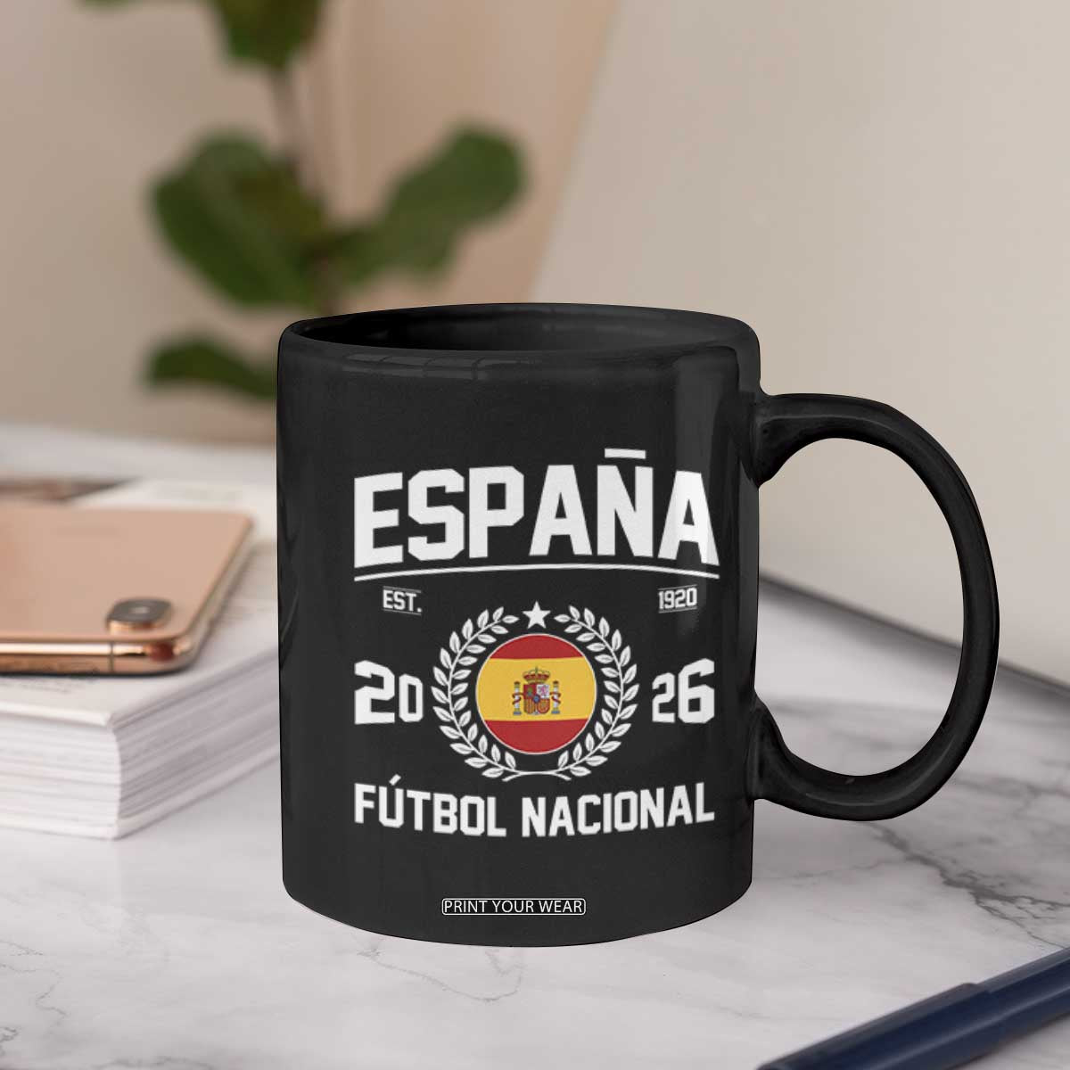 Spain 2026 Soccer Football Fan Spanish Flag Coffee Mug TS14 Print Your Wear