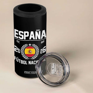Spain 2026 Soccer Football Fan Spanish Flag 4 in 1 Can Cooler Tumbler TS14 Print Your Wear