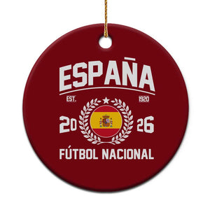 Spain 2026 Soccer Football Fan Spanish Flag Ceramic Ornament TS14 1pc Red Print Your Wear
