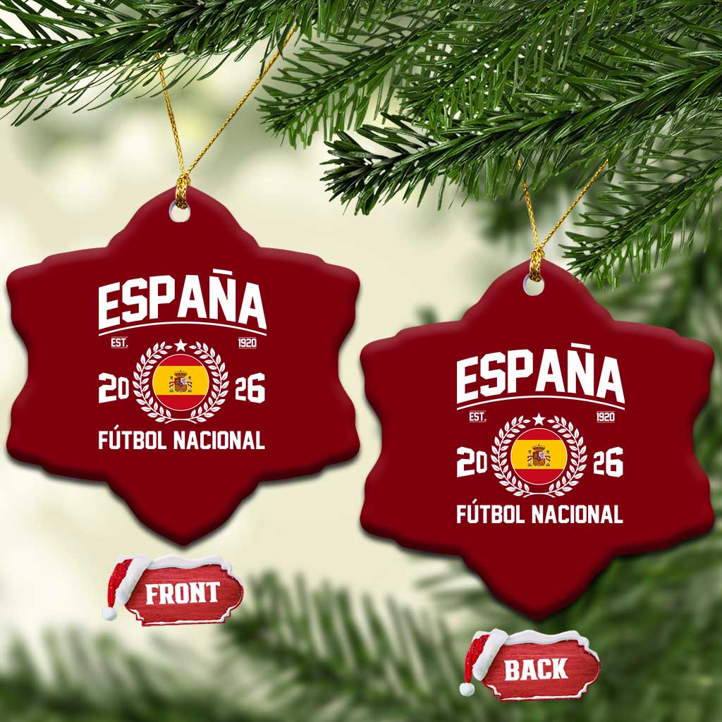 Spain 2026 Soccer Football Fan Spanish Flag Ceramic Ornament TS14 Print Your Wear