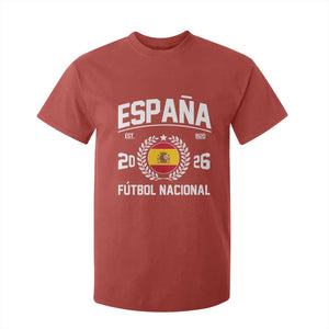 Spain 2026 Soccer Football Fan Spanish Flag T Shirt For Kid TS14 Red Print Your Wear