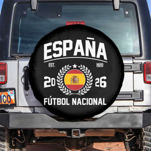 Spain 2026 Soccer Football Fan Spanish Flag Spare Tire Cover TS14 No hole Black Print Your Wear