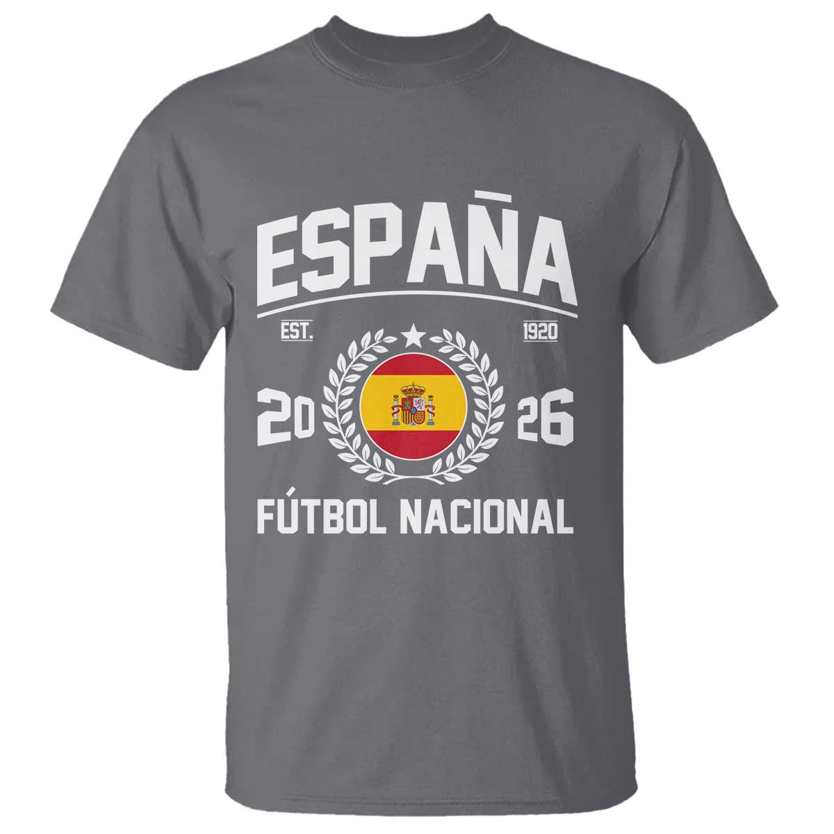 Spain 2026 Soccer Football Fan Spanish Flag T Shirt TS14 Charcoal Print Your Wear