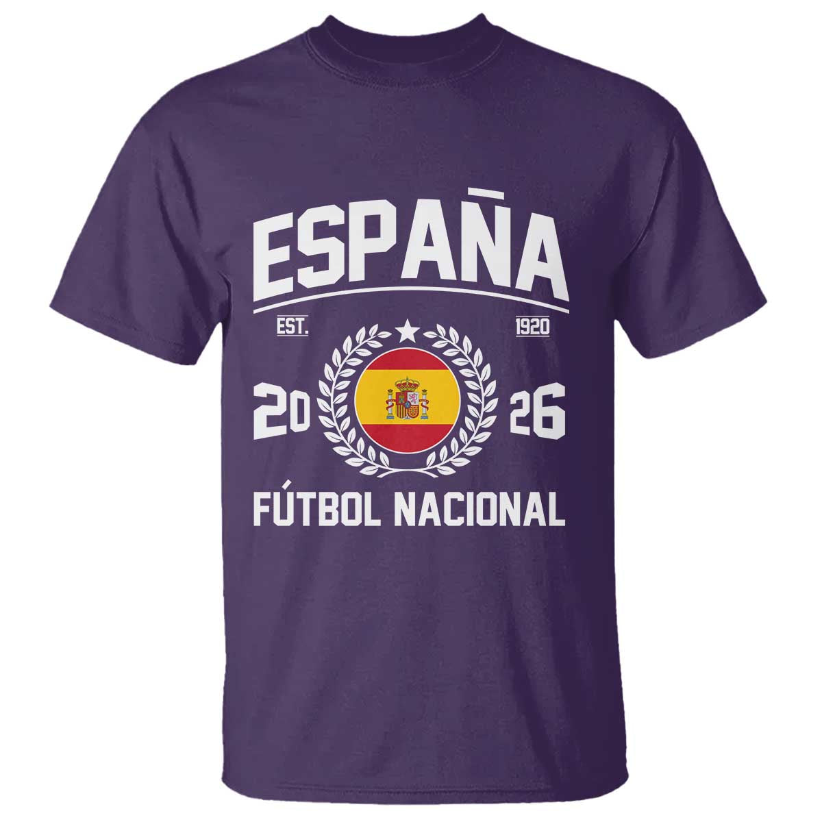 Spain 2026 Soccer Football Fan Spanish Flag T Shirt TS14 Purple Print Your Wear