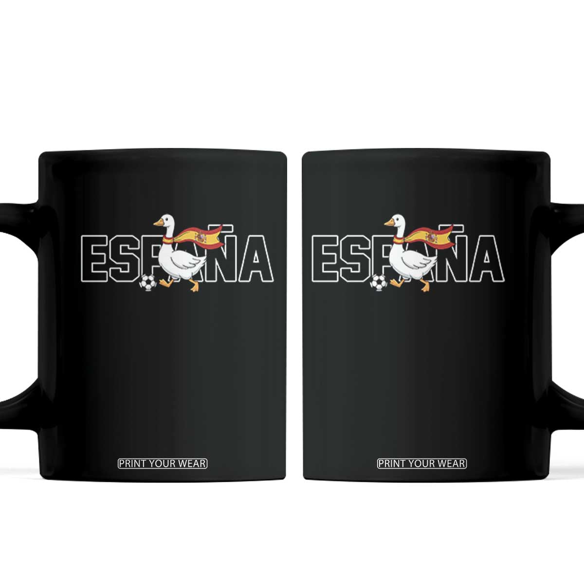 Espana Spain Soccer Football Coffee Mug Silly Goose Spanish Flag Fan Supporter TS14 Black Print Your Wear