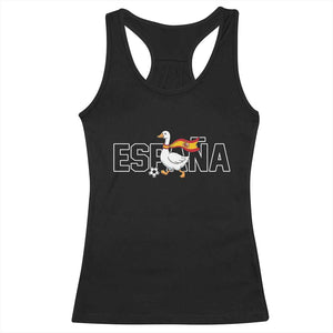 Espana Spain Soccer Football Racerback Tank Top Silly Goose Spanish Flag Fan Supporter TS14 Black Print Your Wear