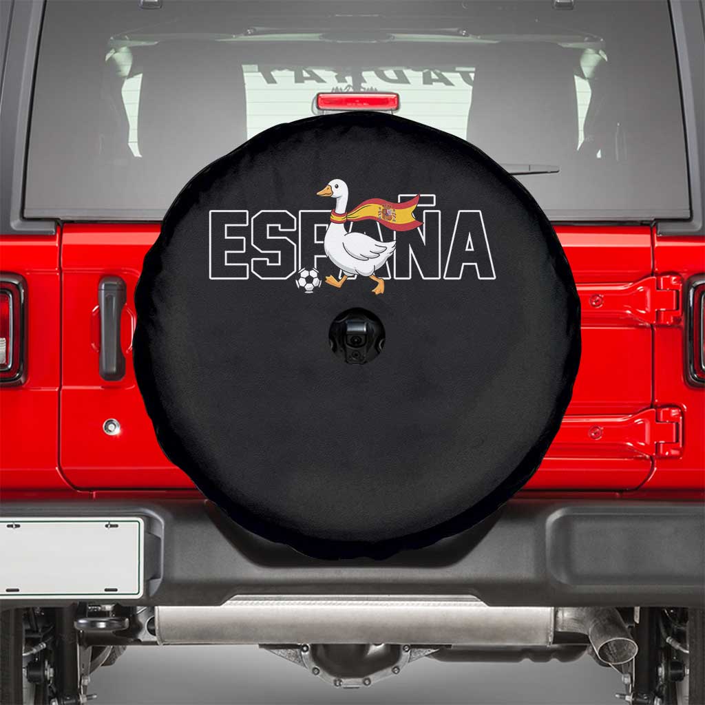 Espana Spain Soccer Football Spare Tire Cover Silly Goose Spanish Flag Fan Supporter TS14 Black Print Your Wear