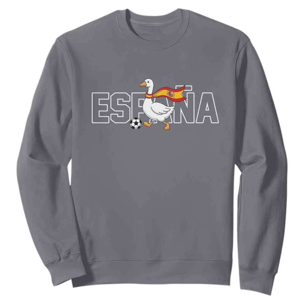 Espana Spain Soccer Football Sweatshirt Silly Goose Spanish Flag Fan Supporter TS14 Charcoal Print Your Wear