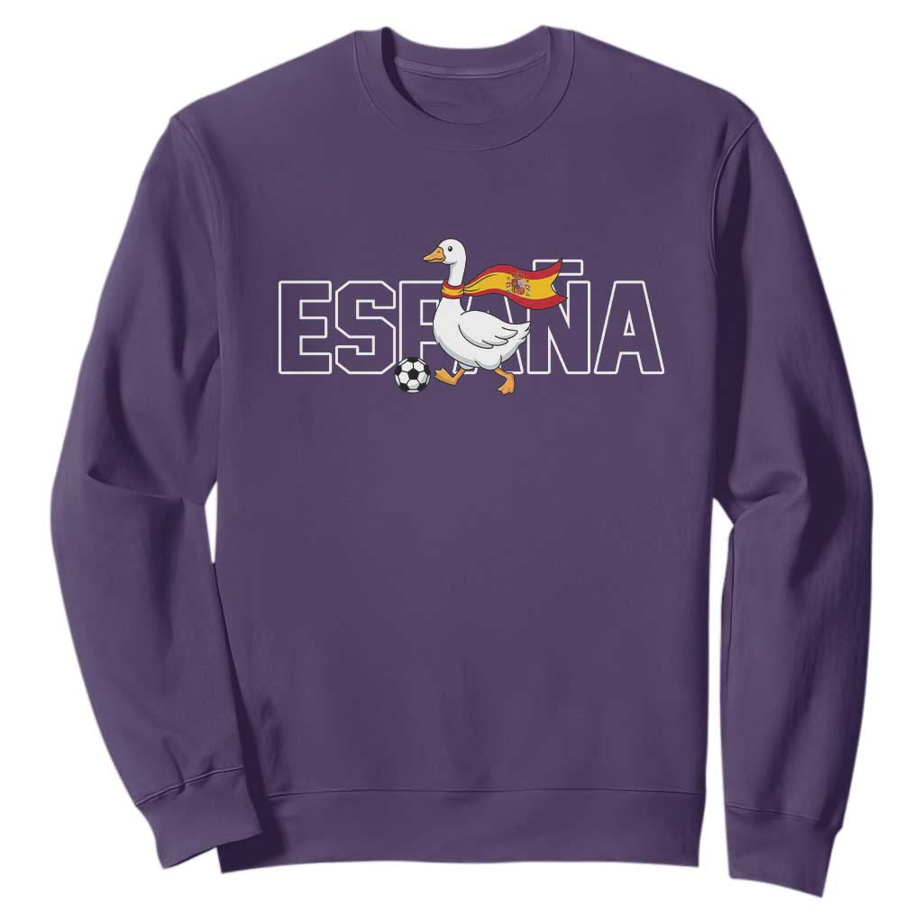 Espana Spain Soccer Football Sweatshirt Silly Goose Spanish Flag Fan Supporter TS14 Purple Print Your Wear