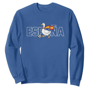 Espana Spain Soccer Football Sweatshirt Silly Goose Spanish Flag Fan Supporter TS14 Royal Blue Print Your Wear