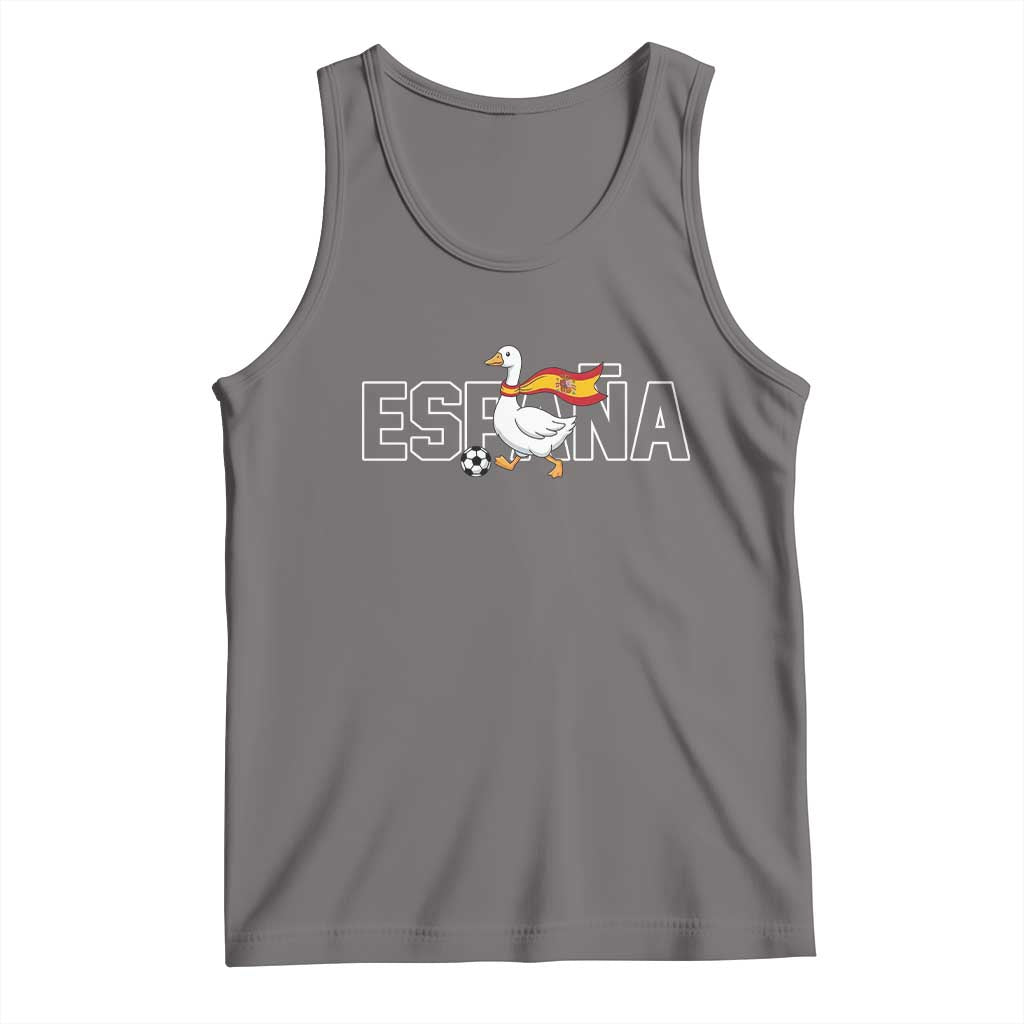 Espana Spain Soccer Football Tank Top Silly Goose Spanish Flag Fan Supporter TS14 Deep Heather Print Your Wear
