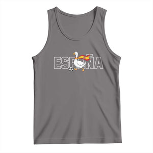 Espana Spain Soccer Football Tank Top Silly Goose Spanish Flag Fan Supporter TS14 Deep Heather Print Your Wear
