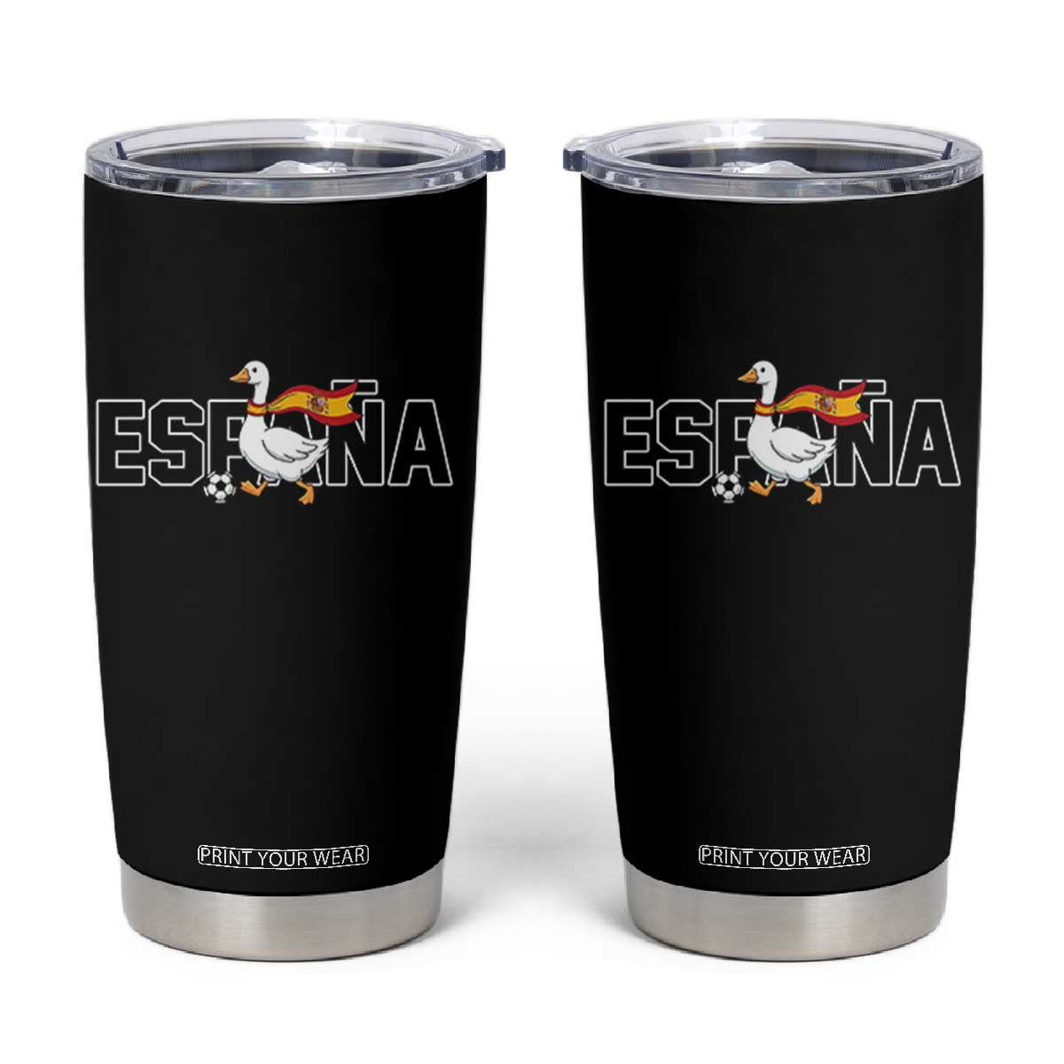 Espana Spain Soccer Football Tumbler Cup Silly Goose Spanish Flag Fan Supporter TS14 Black Print Your Wear