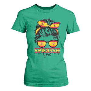 Espana Spain Messy Bun Girl Spanish Flag T Shirt For Women TS14 Irish Green Print Your Wear