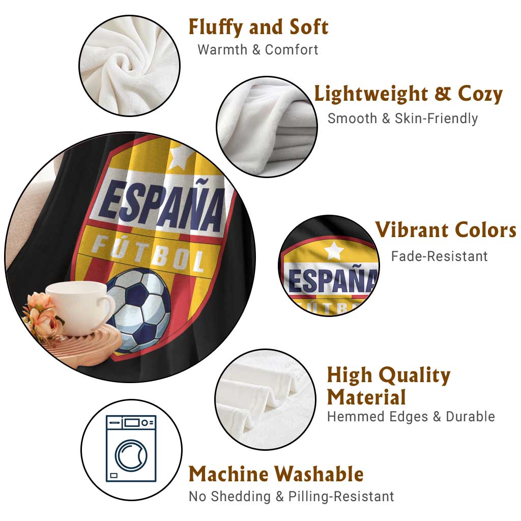 Espana Spain Soccer Football Fan Spanish Flag Throw Blanket TS14 Print Your Wear