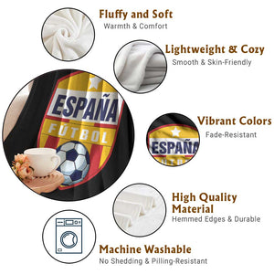 Espana Spain Soccer Football Fan Spanish Flag Throw Blanket TS14 Print Your Wear