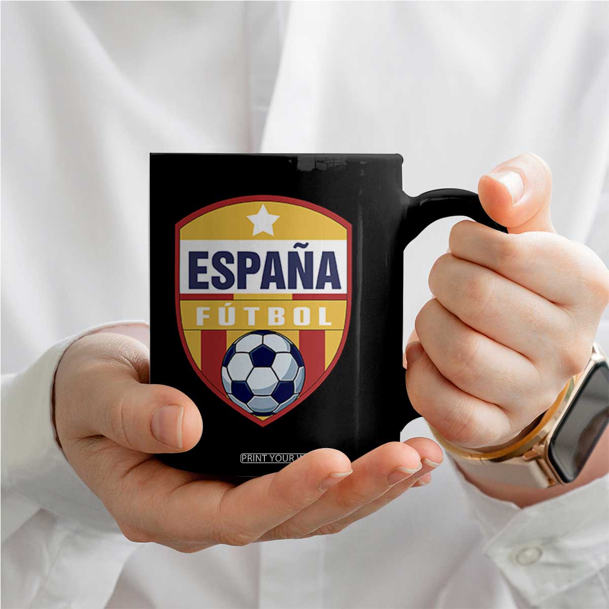 Espana Spain Soccer Football Fan Spanish Flag Coffee Mug TS14 Print Your Wear