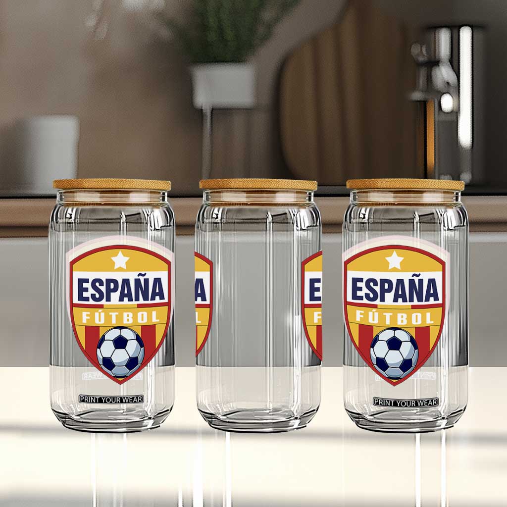 Espana Spain Soccer Football Fan Spanish Flag Glass Can TS14 Print Your Wear