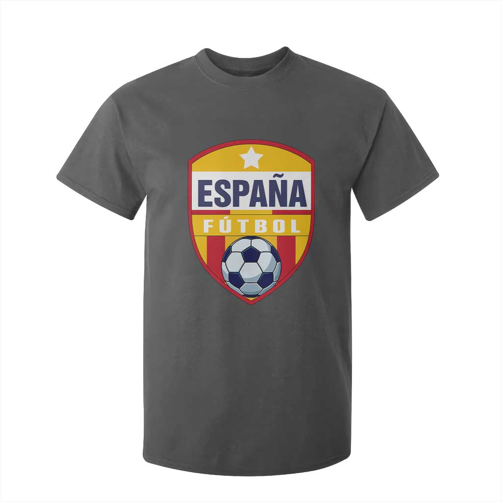 Espana Spain Soccer Football Fan Spanish Flag T Shirt For Kid TS14 Dark Heather Print Your Wear