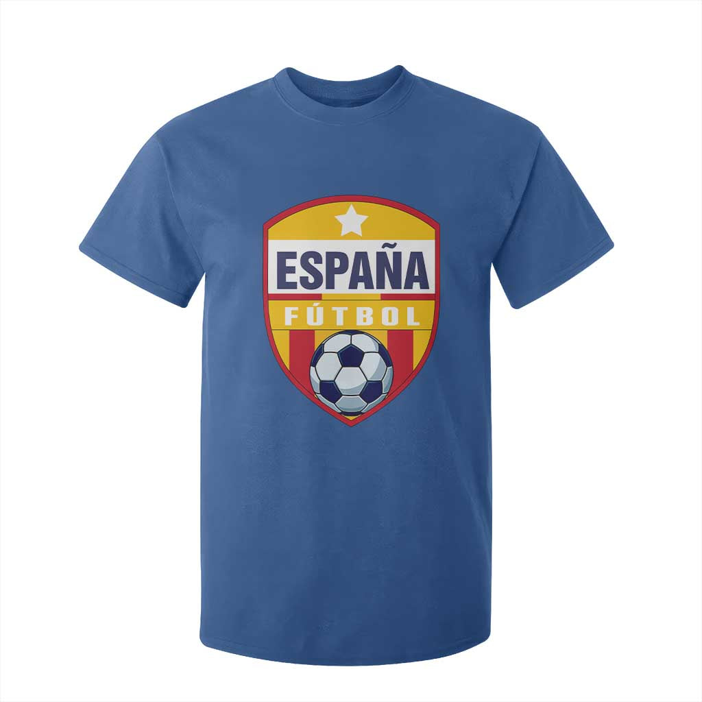 Espana Spain Soccer Football Fan Spanish Flag T Shirt For Kid TS14 Royal Blue Print Your Wear