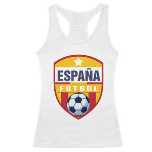 Espana Spain Soccer Football Fan Spanish Flag Racerback Tank Top TS14 White Print Your Wear