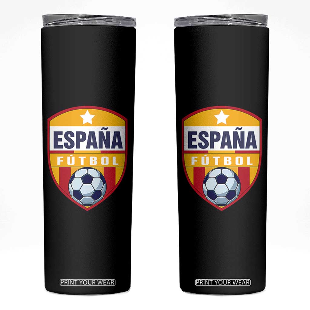 Espana Spain Soccer Football Fan Spanish Flag Skinny Tumbler TS14 Black Print Your Wear