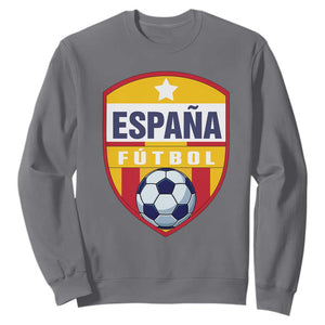 Espana Spain Soccer Football Fan Spanish Flag Sweatshirt TS14 Charcoal Print Your Wear