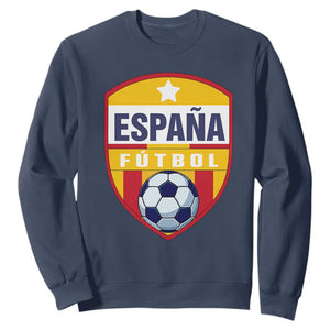 Espana Spain Soccer Football Fan Spanish Flag Sweatshirt TS14 Navy Print Your Wear