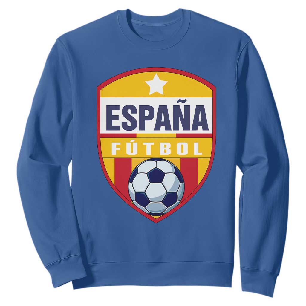 Espana Spain Soccer Football Fan Spanish Flag Sweatshirt TS14 Royal Blue Print Your Wear
