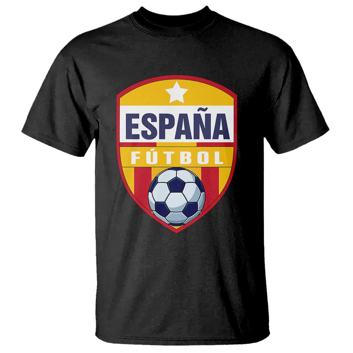 Espana Spain Soccer Football Fan Spanish Flag T Shirt TS14 Black Print Your Wear