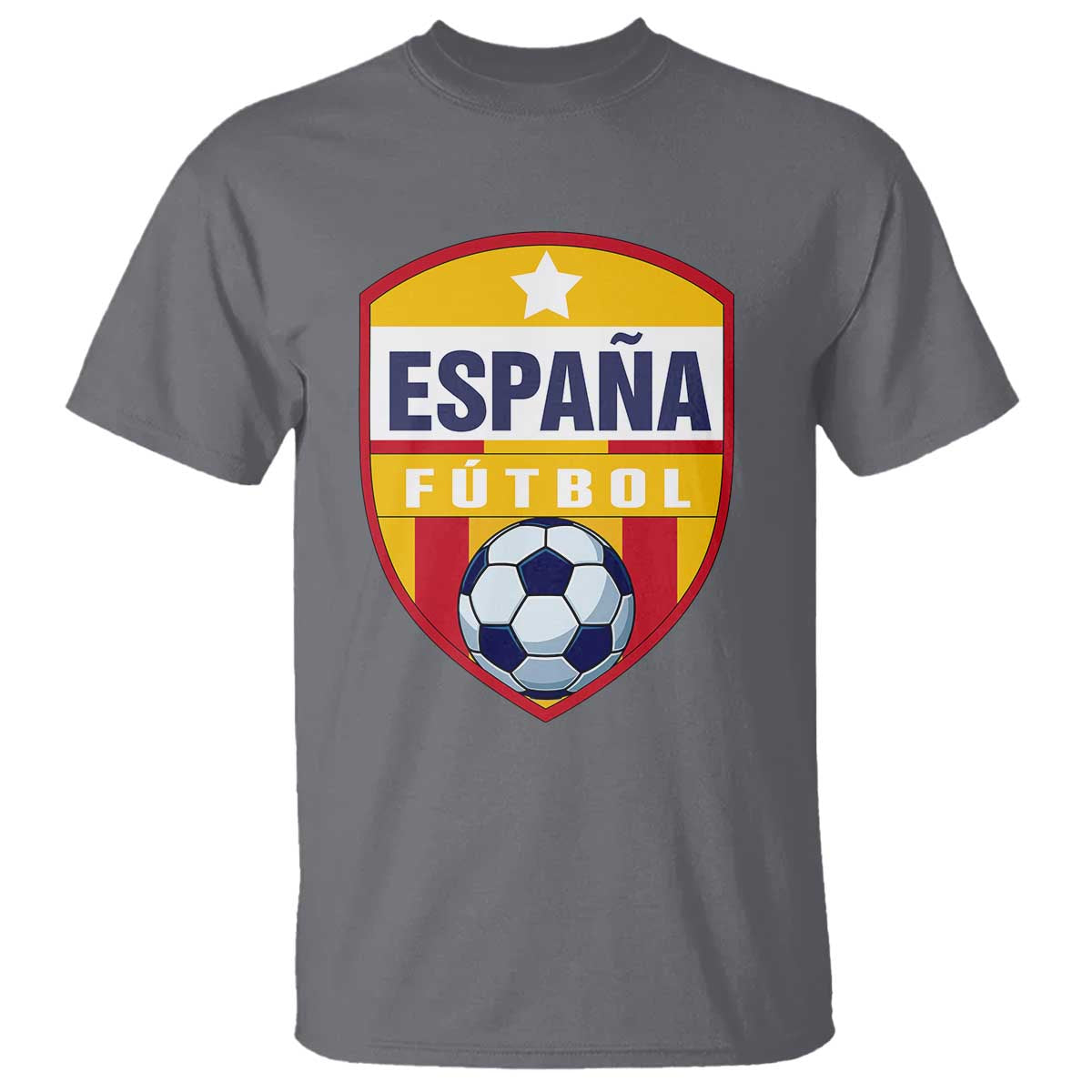 Espana Spain Soccer Football Fan Spanish Flag T Shirt TS14 Charcoal Print Your Wear