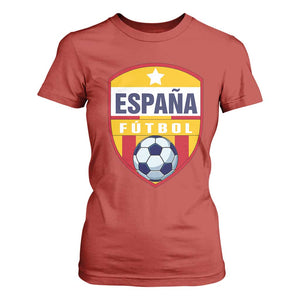 Espana Spain Soccer Football Fan Spanish Flag T Shirt For Women TS14 Red Print Your Wear