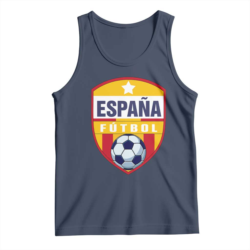Espana Spain Soccer Football Fan Spanish Flag Tank Top TS14 Navy Print Your Wear