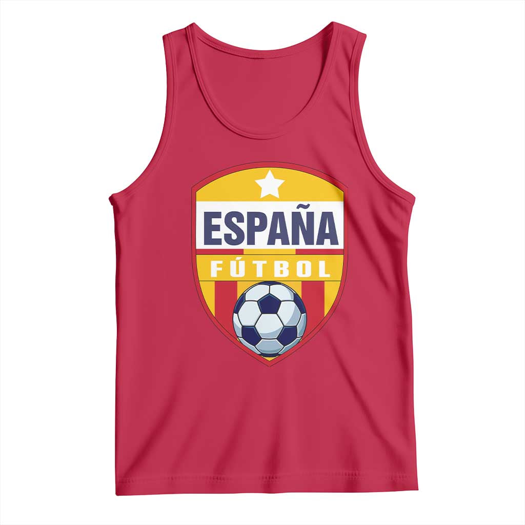 Espana Spain Soccer Football Fan Spanish Flag Tank Top TS14 Red Print Your Wear