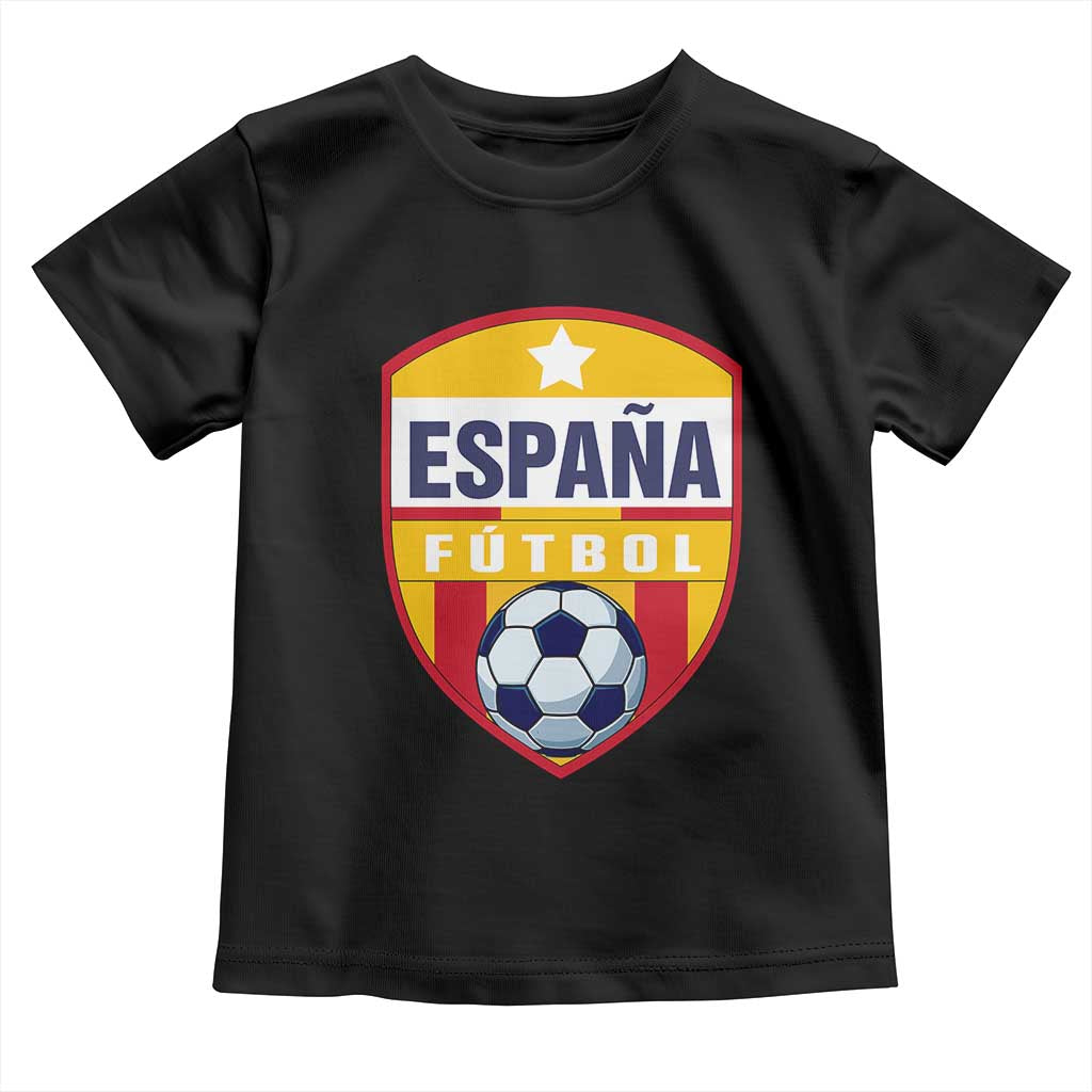 Espana Spain Soccer Football Fan Spanish Flag Toddler T Shirt TS14 Black Print Your Wear