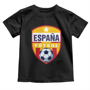 Espana Spain Soccer Football Fan Spanish Flag Toddler T Shirt TS14 Black Print Your Wear
