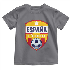 Espana Spain Soccer Football Fan Spanish Flag Toddler T Shirt TS14 Charcoal Print Your Wear