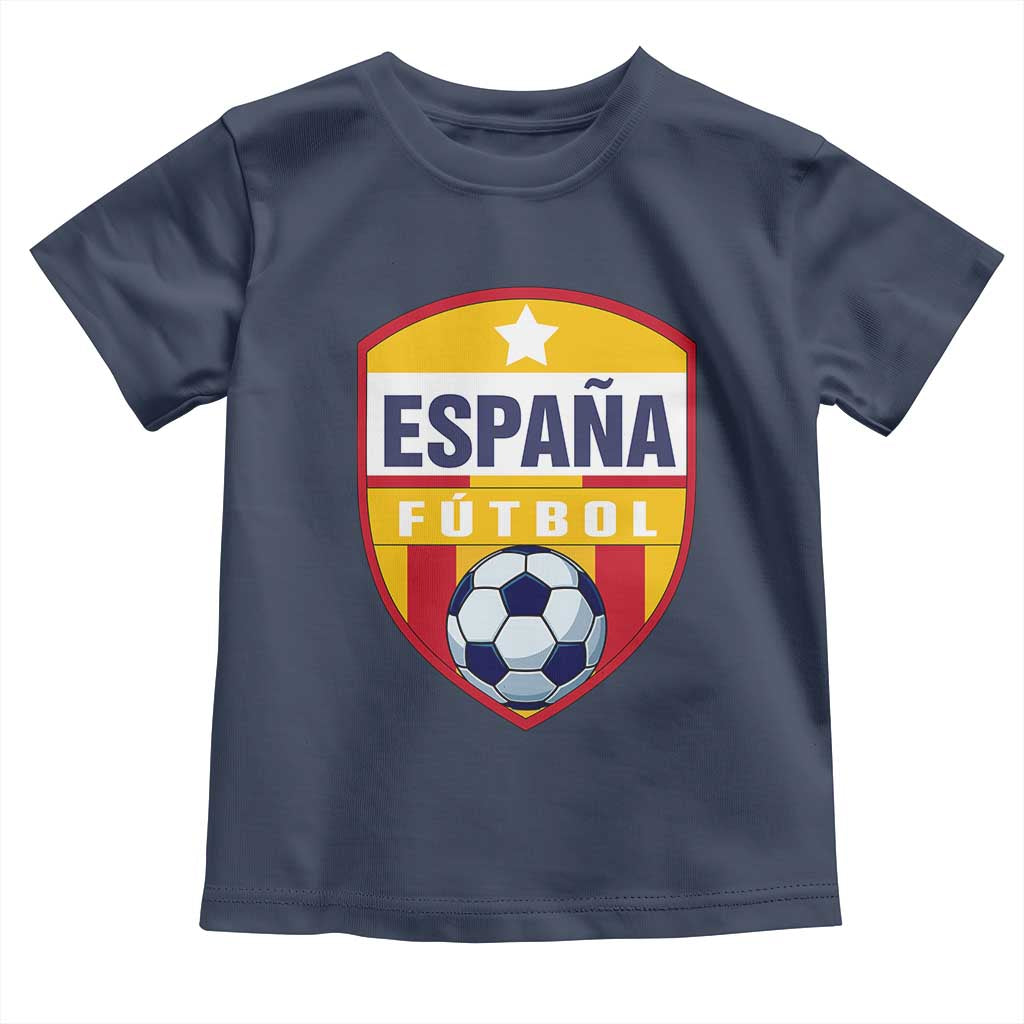 Espana Spain Soccer Football Fan Spanish Flag Toddler T Shirt TS14 Navy Print Your Wear