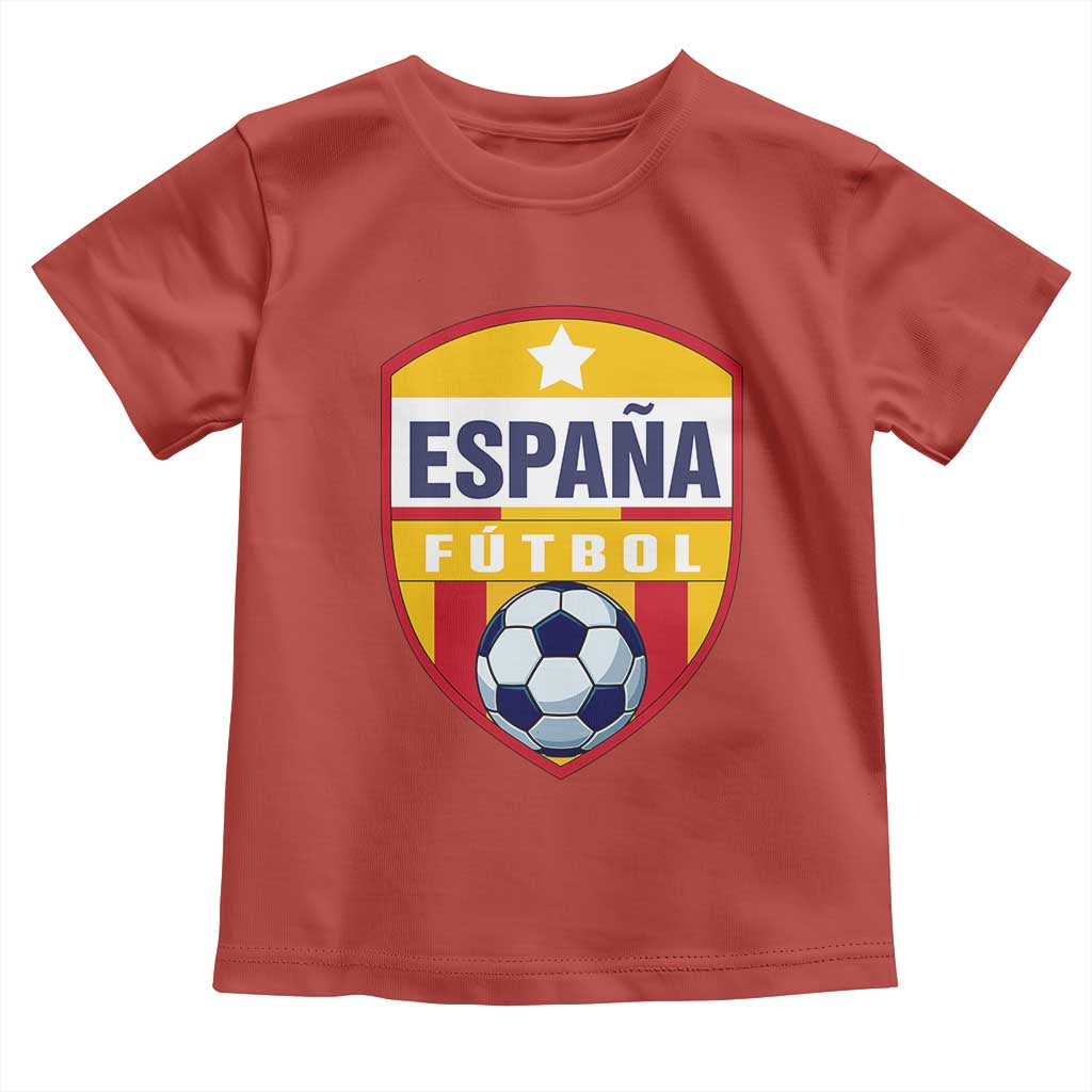 Espana Spain Soccer Football Fan Spanish Flag Toddler T Shirt TS14 Red Print Your Wear