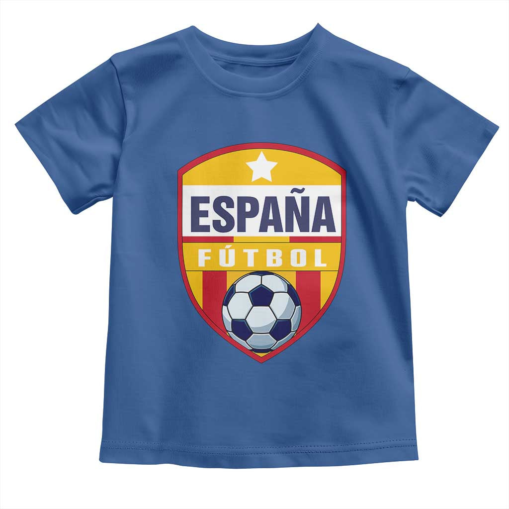 Espana Spain Soccer Football Fan Spanish Flag Toddler T Shirt TS14 Royal Blue Print Your Wear