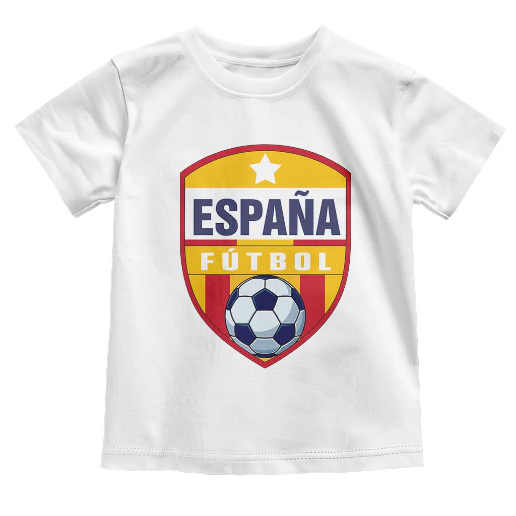 Espana Spain Soccer Football Fan Spanish Flag Toddler T Shirt TS14 White Print Your Wear