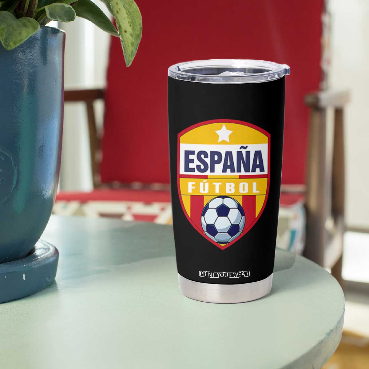 Espana Spain Soccer Football Fan Spanish Flag Tumbler Cup TS14 Print Your Wear